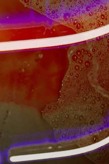 It is a three‑minute contemplative ambient work that explores the visual tension and harmony between orange and purple, the colors referenced in its title. The piece weaves water imagery with naturalistic and subtle (sub)urban elements, creating a quiet study of contrast and fusion.